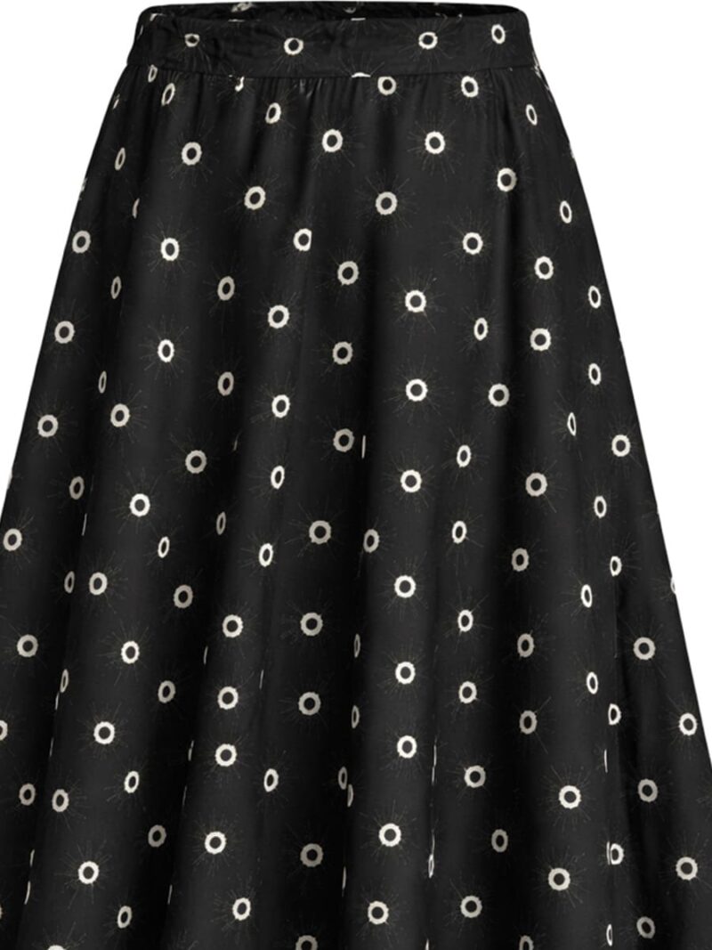 Women’s Satin Flared Skirt - Black