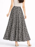 Women’s Satin Flared Skirt - Black