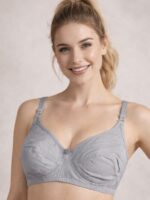 Women’s Cotton Non-Padded Bra – Ash Gray