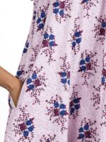 W-NY-178-06-PK-5XL-B.. Women's Cotton Floral Plus Size Nighty - Pink