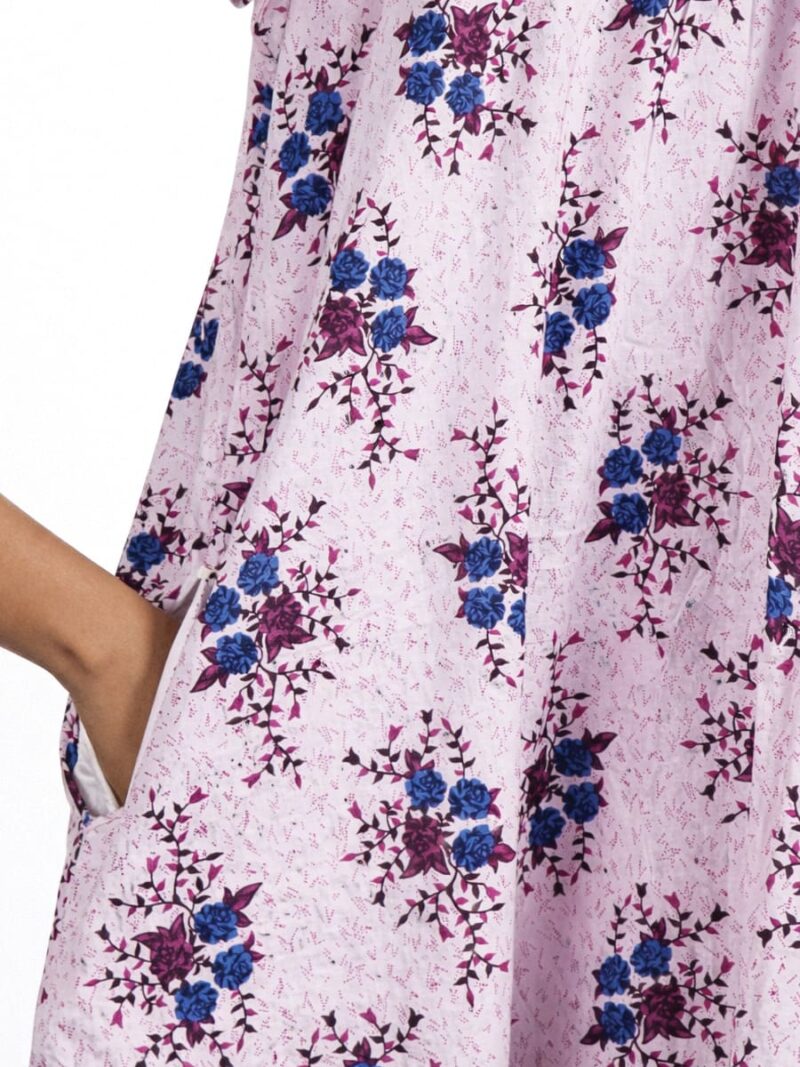 Women's Cotton Floral Plus Size Nighty - Pink