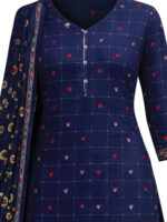 Buy Blue Salwar Suit With Plazzo For Women
