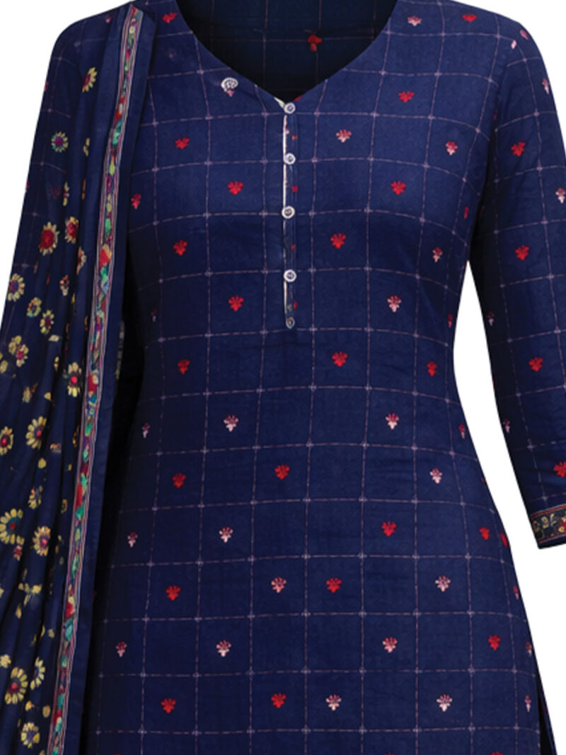 Buy Blue Salwar Suit With Plazzo For Women