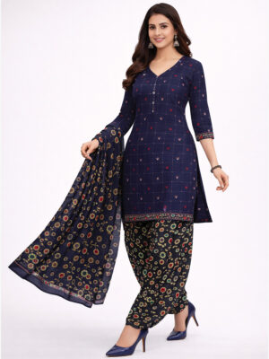 Shop Blue Salwar Suit With Plazzo Online
