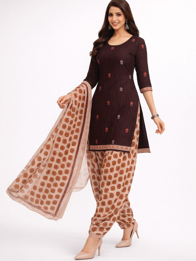 W-KS-192-02-CF-XL-F Shop Women’s Printed Salwar Suit With Plazzo