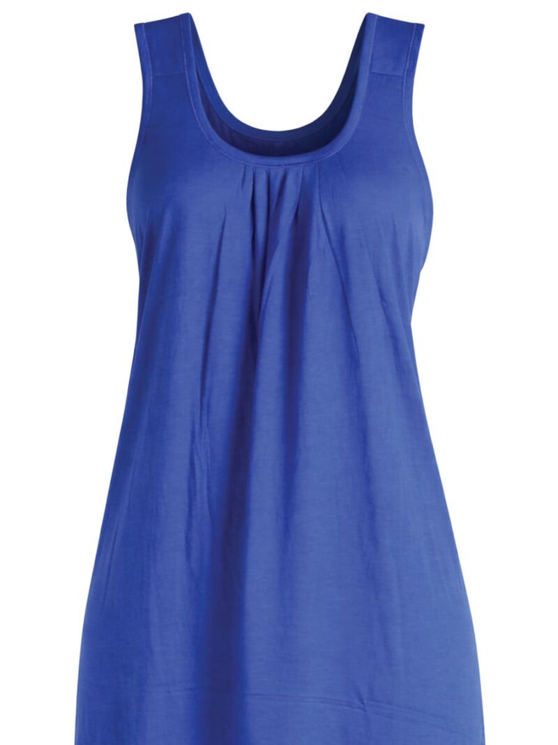 Women's Full-Length Cotton Slip Nightdress – Royal Blue