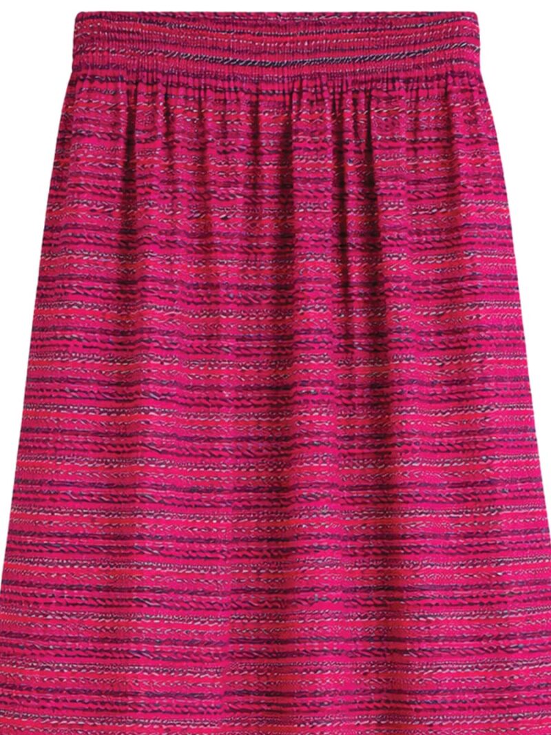 Women's Satin Printed Maxi Skirt – Raspberry
