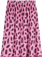 Women's Satin Printed Maxi Skirt – Pink