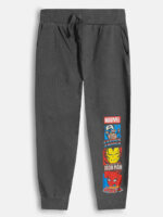 KB-PN-268-04-GY-7Y-b Boys Cotton Printed Jogger Pant - Grey