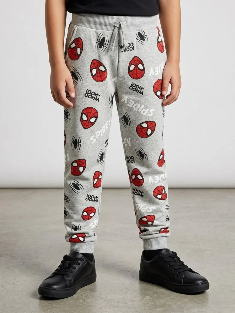 KB-PN-273-04-GY-6Y Boys Cotton Printed Jogger Pant - Grey