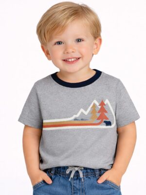 Boys Cotton Casual T-Shirt - Gray