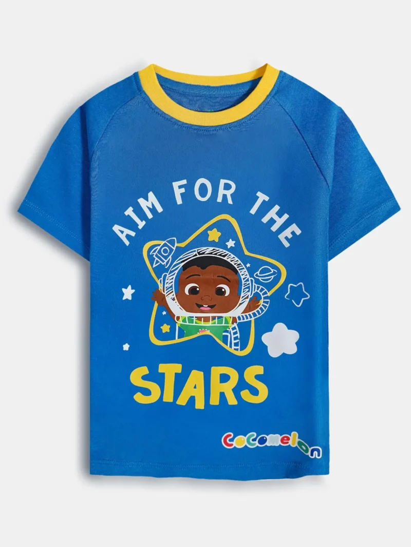 Boys Cotton Printed T-Shirt - Blue