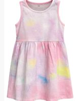 KG-FR-03-MV-2-4Y-B. Girls Cotton Sleeveless Frock - Mauve