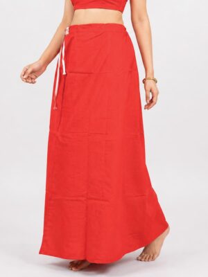 Women's Cotton Petticoat / In-Skirt - Red