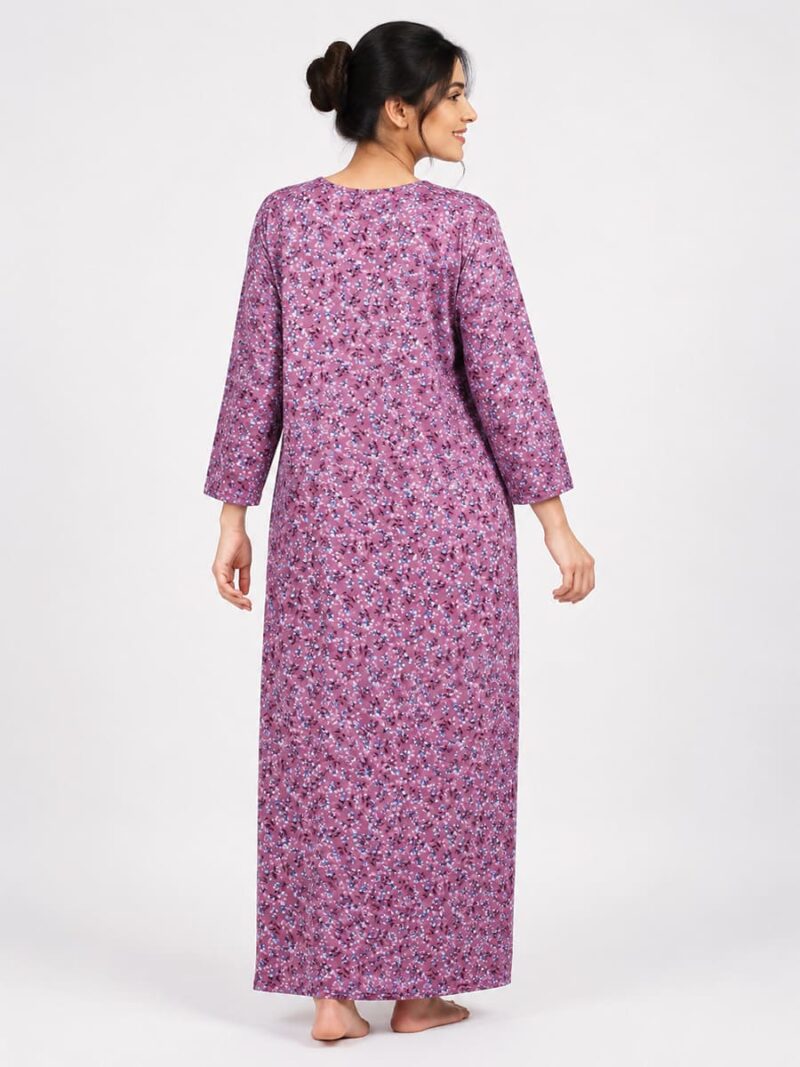 Women’s Lycra Printed Nighty - Pink