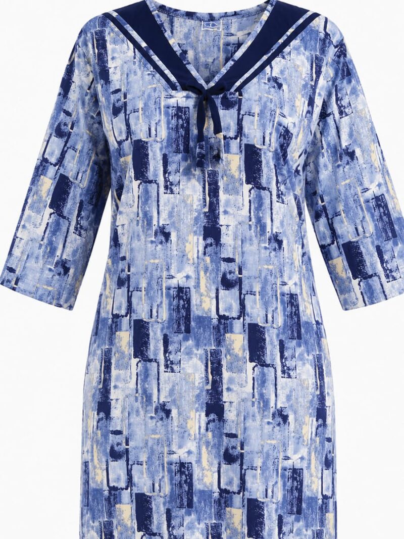 Women’s Lycra Printed Nighty - Blue