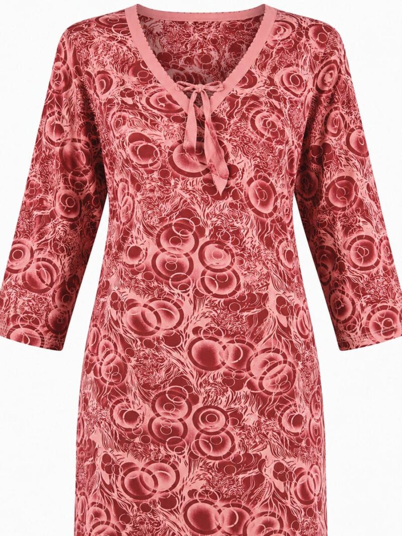 Women’s Lycra Printed Nighty - Maroon