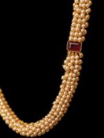 Women's Pearl Beaded Traditional Gold Necklace