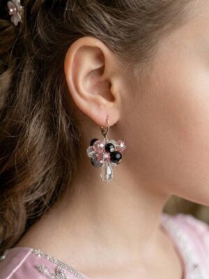 Women's Crystal Leverback Hanging Earrings – multicoloured