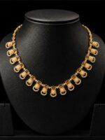WJ-WP-K434-25 Women's Gold-Plated Floral Drop Necklace