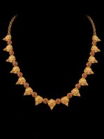 Women's 1G Gold Plated Floral Leaf Necklace