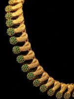Women's Gold Plated Green Stone Necklace