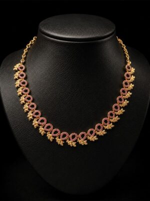 Women's Gold-Plated Leaf Design Necklace