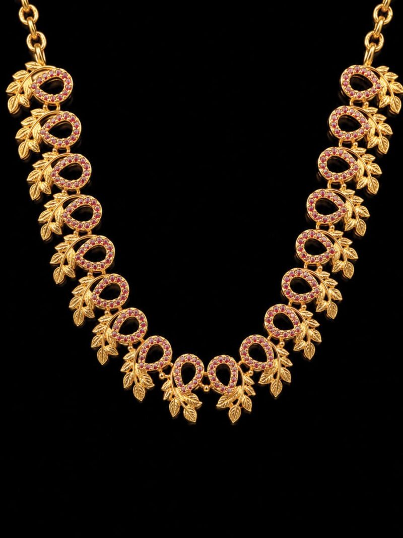 Women's Gold-Plated Leaf Design Necklace