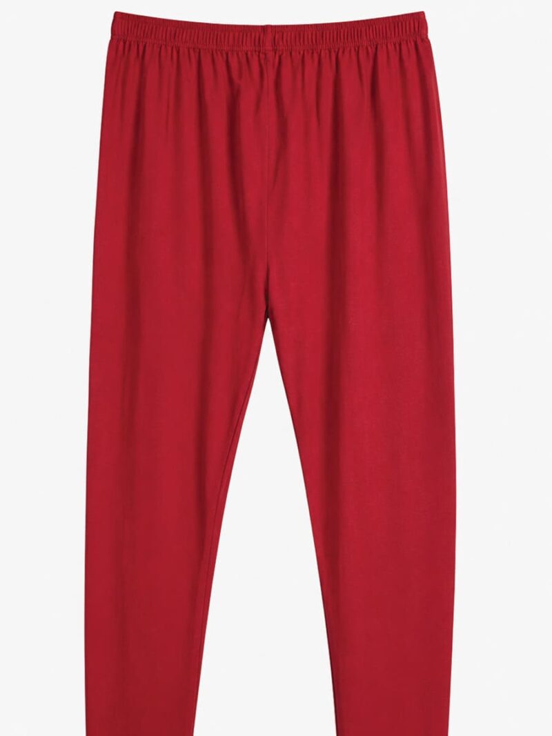 Women's Cotton Ankle-Length Leggings -Maroon
