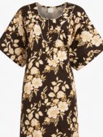 Women’s Cotton Plus-Size Zip Nighty -Coffee