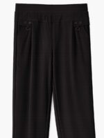 Women's Cotton Blend Casual Pants with Pockets - Coffee