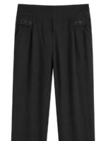 W-PN-374-05-BK-6XL-b. Women's Cotton Blend Casual Pants with Pockets - Black