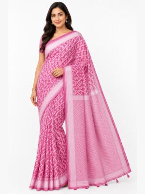 chanderi cotton saree