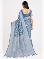 W-SR-06-02-BL-2 chanderi cotton saree