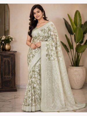 chanderi cotton saree
