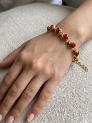 Women's Crystal Floral Bracelet - Multicolor