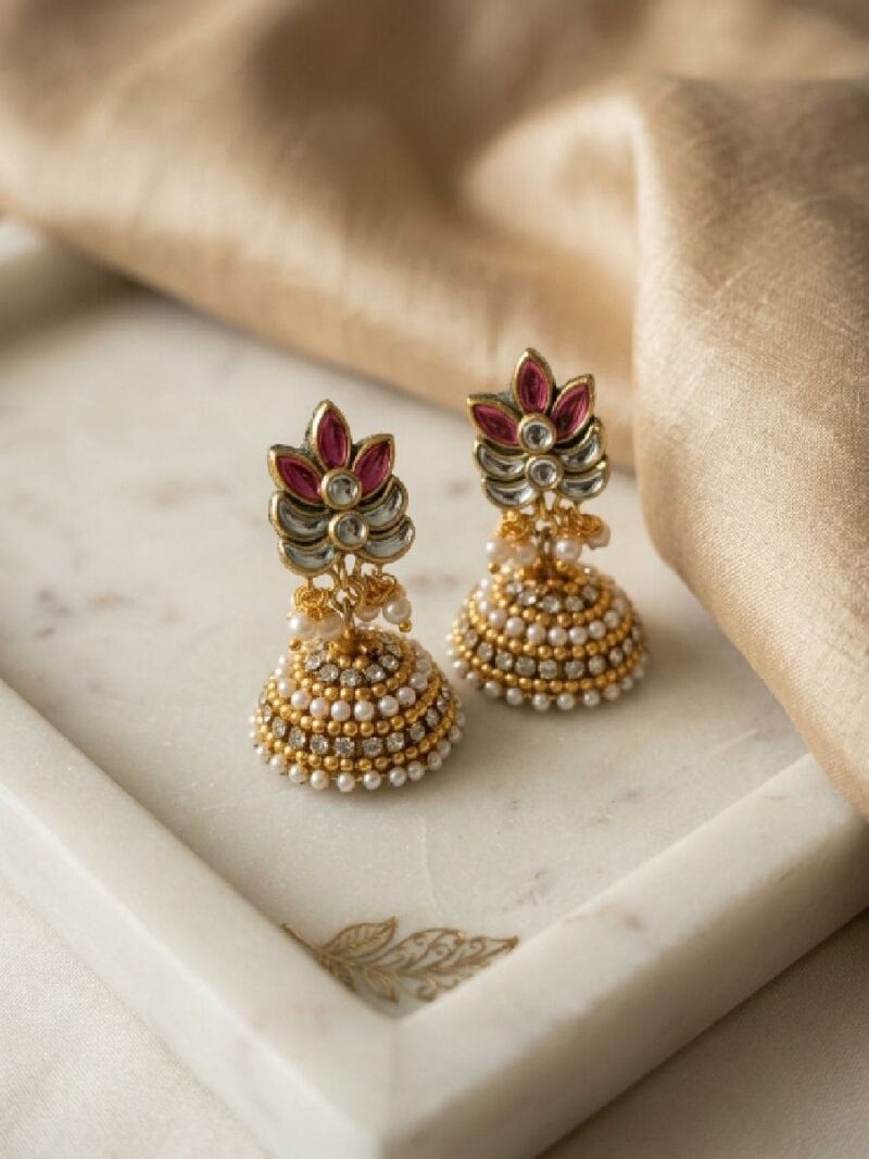 Women's Pearl Kundan Choker Set - Multicolour