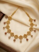 Women's Rhinestone Traditional Choker Set - Mustard Yellow