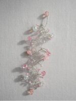 Women's Crystal Beaded Bridal Hair Vine - Pink