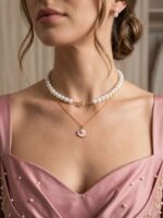 WJ-WP-NK01-WH-06 (1) Women's Pearl Choker Layered Necklace - White