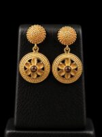 Women's Gold-Plated Floral Pendant Necklace Set