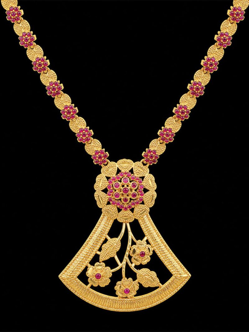 Women's Gold-Plated Floral Pendant Necklace