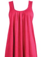 Women's Full-Length Cotton Slip Nightdress – Raspberry