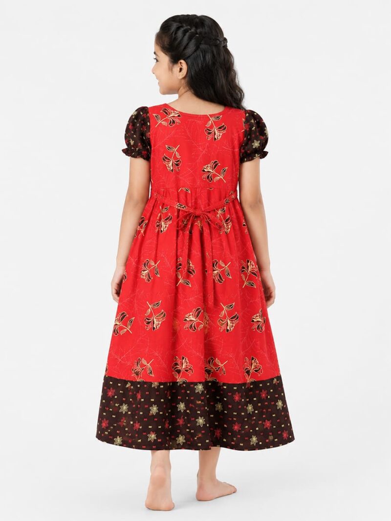 Girls Cotton Frock Nighty - Rose Pink