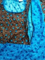 W-NY-395-06-BL-XL-B. Women's Cotton Feeding Frock Nighty- Blue