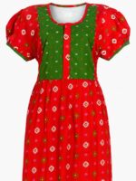 W-NY-399-05-RPK-XXL-B. Women's Cotton Full Length Frock Nighty With Zip - Rose Pink