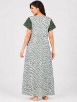 W-NY-406-04-PL-XXL-b Women’s Front Full Open Cotton Nighty - Pearl