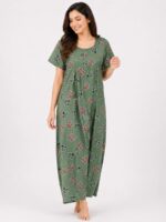 W-NY-409-01-SG-XXL-F Women's Cotton Feeding Nighty - Seafoam Green