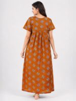 W-NY-409-02-TG-XXL-B Women's Cotton Feeding Nighty - Tangerine