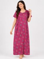 W-NY-409-04-TC-XXL-F Women's Cotton Feeding Nighty - Terracotta